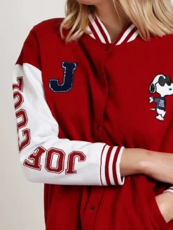 Sweatvest rood/wit