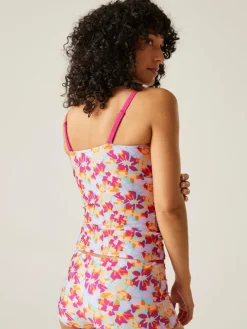 Tankini "Aceana" roze/oranje/lichtblauw