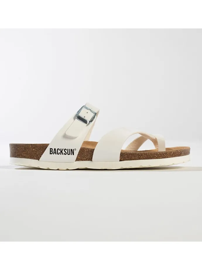 Teenslippers "Barcelone" wit