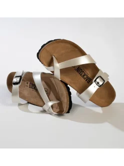 Teenslippers "Barcelone" zilverkleurig