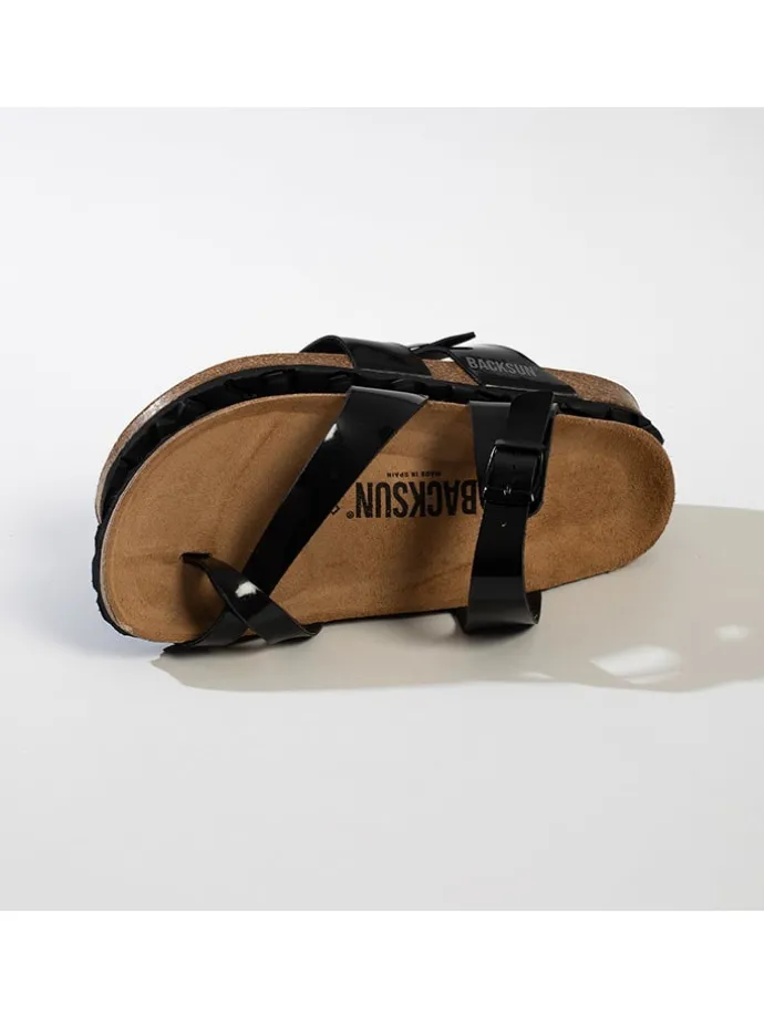 Teenslippers "Barcelone" zwart