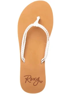 Teenslippers "Costas" lichtbruin/wit