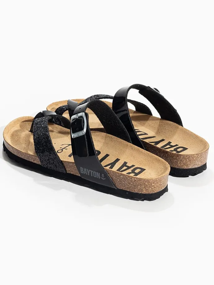 Teenslippers "Diane" zwart