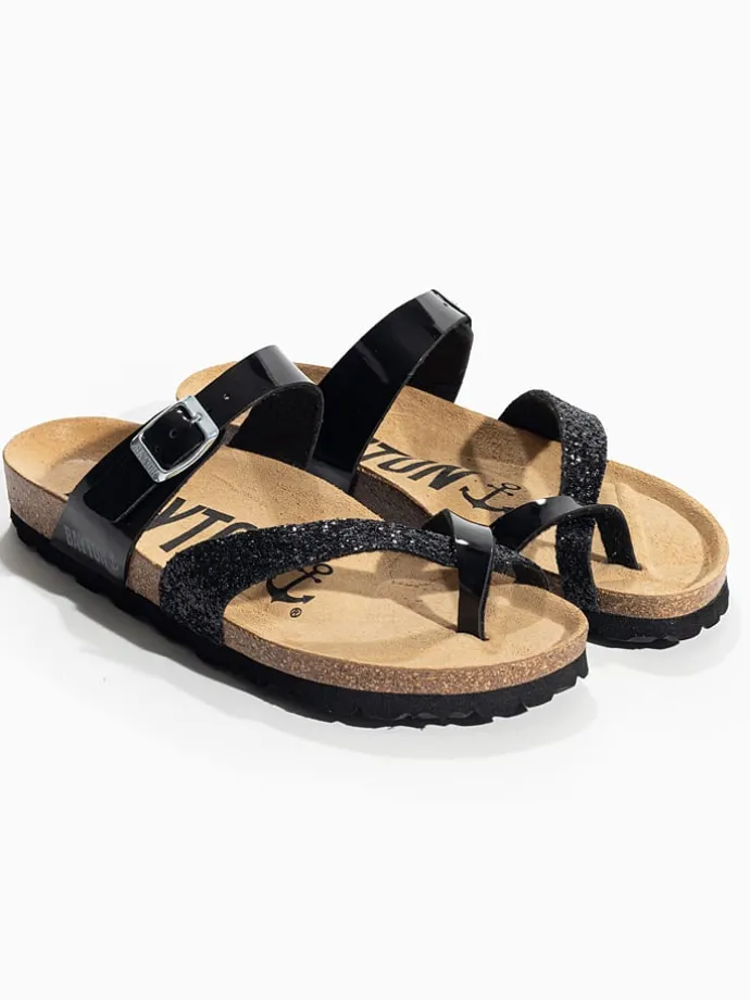 Teenslippers "Diane" zwart