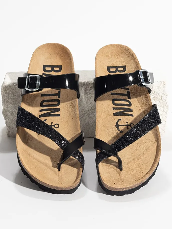 Teenslippers "Diane" zwart