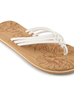 Teenslippers "Ditsy" wit