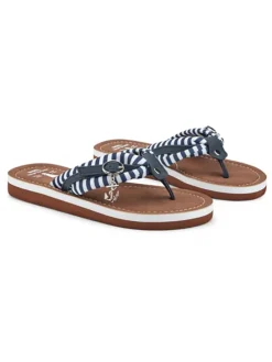 Teenslippers donkerblauw/wit