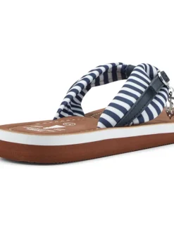 Teenslippers donkerblauw/wit