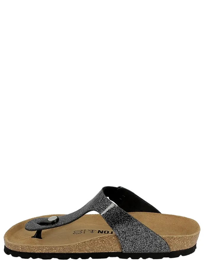 Teenslippers "Mercure" zwart/wit