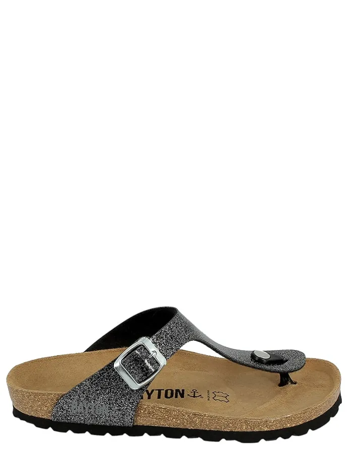 Teenslippers "Mercure" zwart/wit