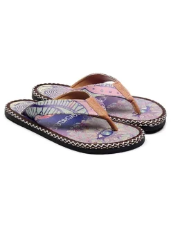 Teenslippers paars/meerkleurig