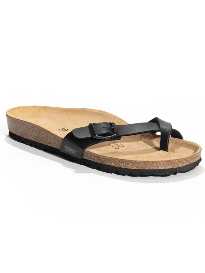 Teenslippers "Petunia" zwart