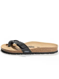 Teenslippers "Petunia" zwart
