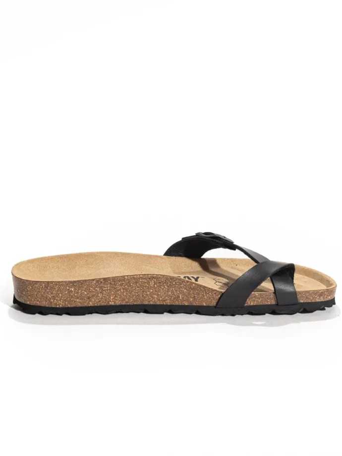 Teenslippers "Petunia" zwart