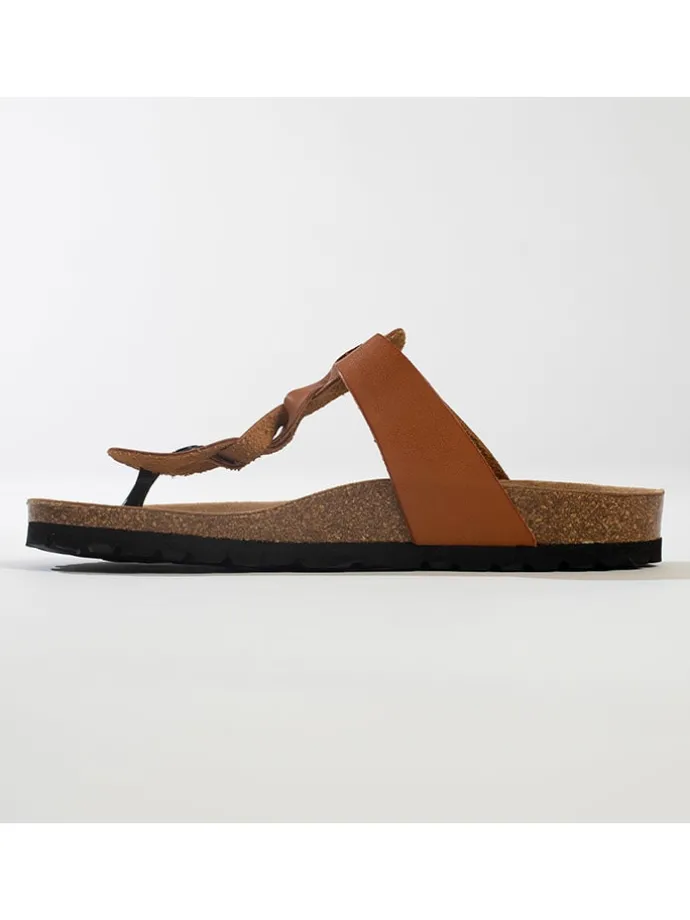 Teenslippers "Reggio" lichtbruin