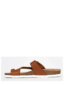 Teenslippers "Rita" lichtbruin