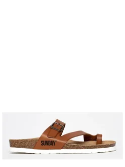 Teenslippers "Rita" lichtbruin