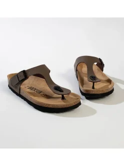 Teenslippers "Sinagpore" bruin