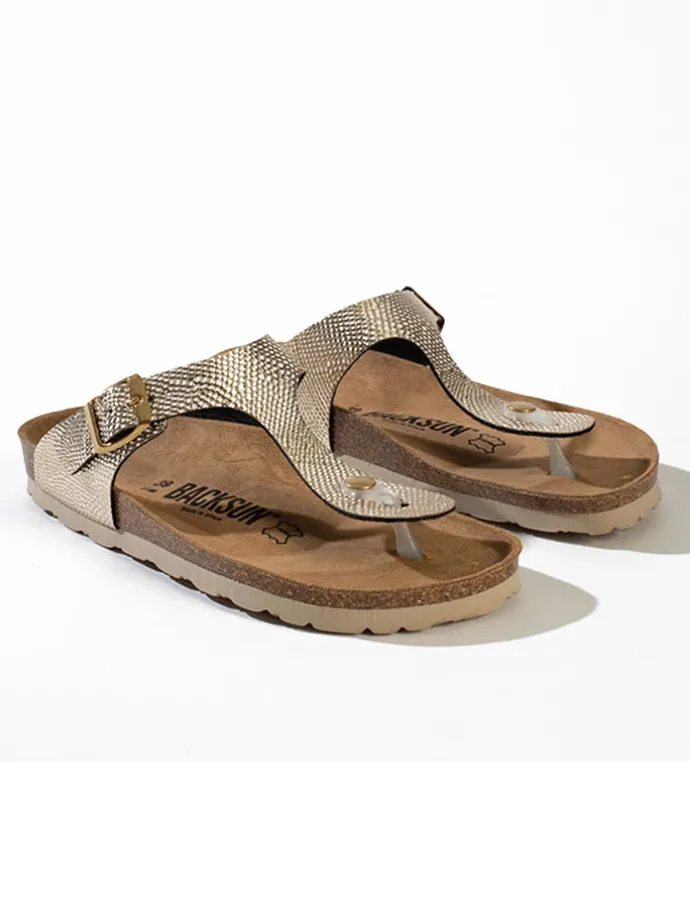 Teenslippers "Singapore" goudkleurig