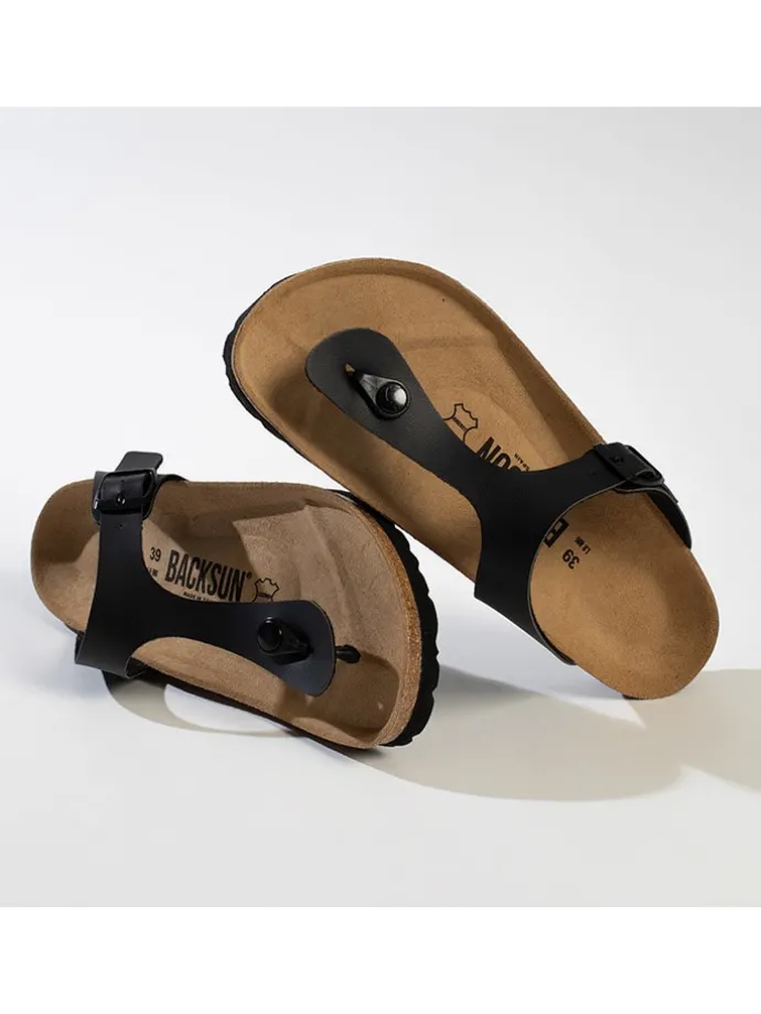 Teenslippers "Singapore" zwart