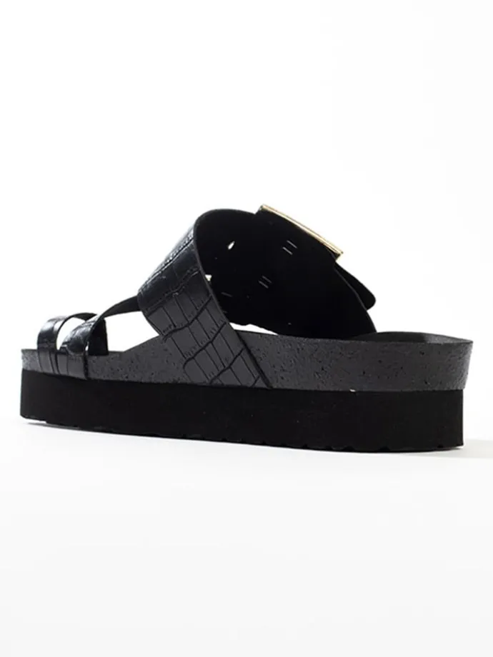 Teenslippers "Tortuga" zwart
