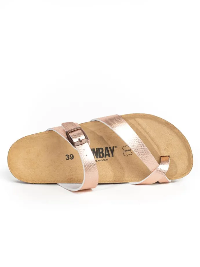 Teenslippers "Tulipe" bronskleurig