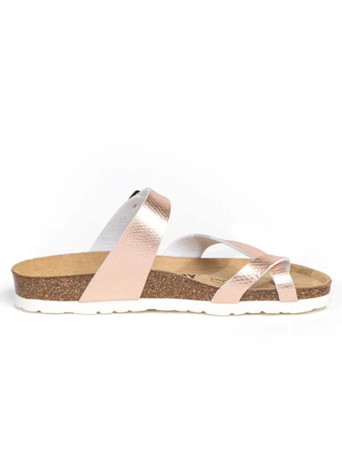 Teenslippers "Tulipe" bronskleurig