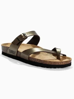 Teenslippers "Tulipe" goudkleurig