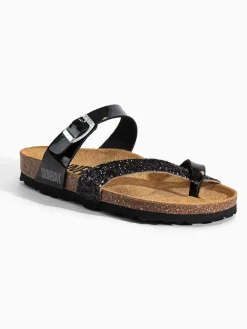 Teenslippers "Tulipe" zwart