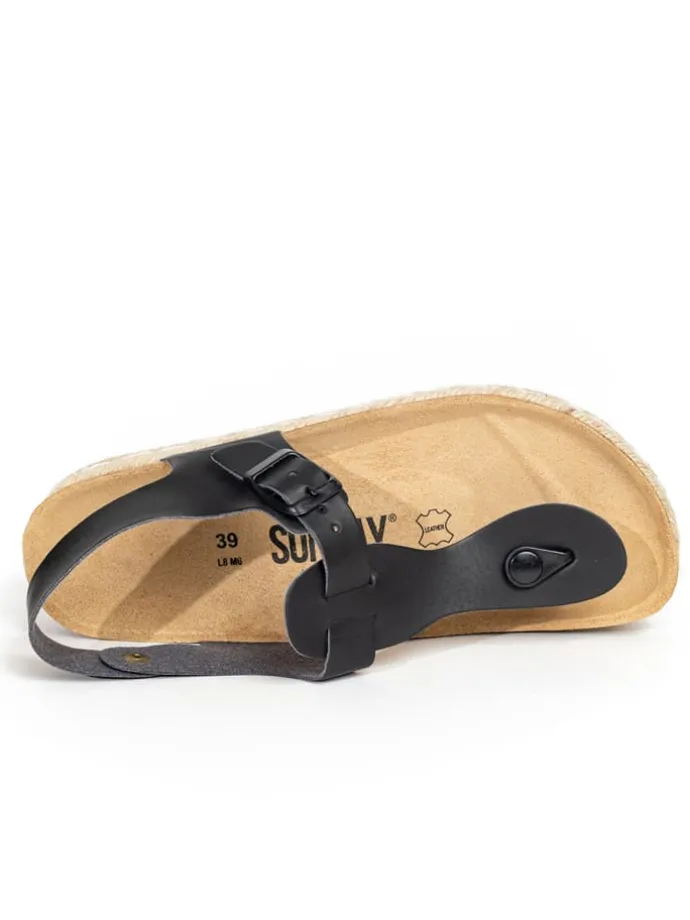 Teenslippers "Yarrow" zwart