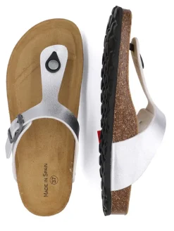 Teenslippers zilverkleurig