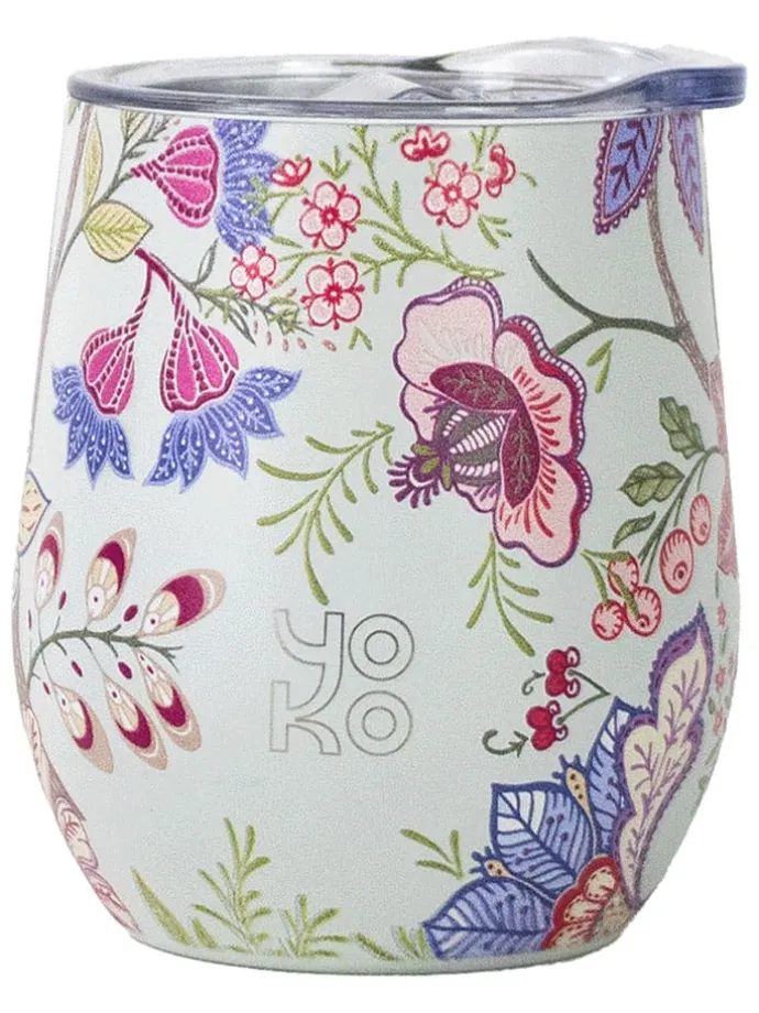 Thermobeker "Bohemian" mintgroen/paars - 250 ml