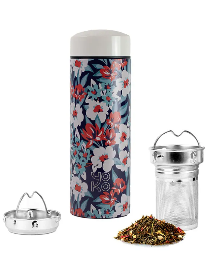 Thermotheebeker "Casablanca" blauw/rood/wit - 350 ml