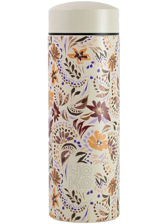 Thermotheebeker "Marbella" crème/meerkleurig - 350 ml