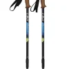 Trekkingstokken "Trivor" zwart/geel/blauw