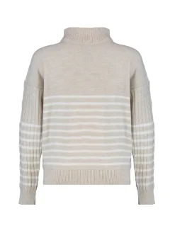 Trui beige/wit
