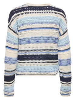 Trui blauw/crème