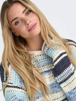Trui blauw/crème