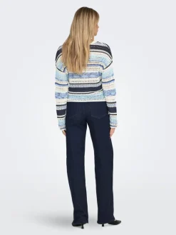 Trui blauw/crème