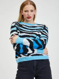Trui blauw/zwart