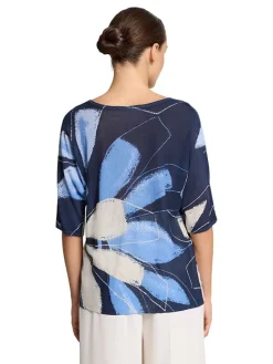 Trui donkerblauw/lichtblauw/crème