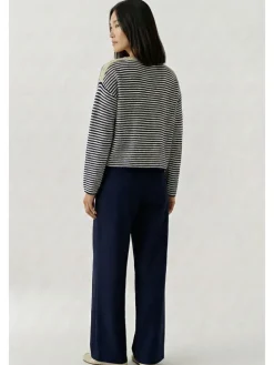 Trui donkerblauw/wit