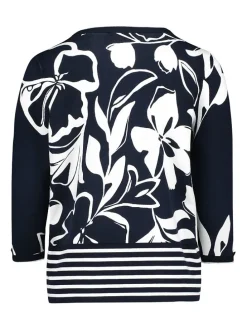 Trui donkerblauw/wit