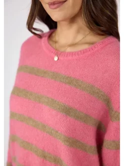 Trui groen/roze