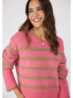 Trui groen/roze