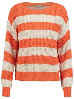Trui "Louise" oranje/crème