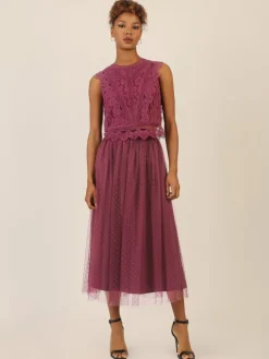 Tule rok bordeaux