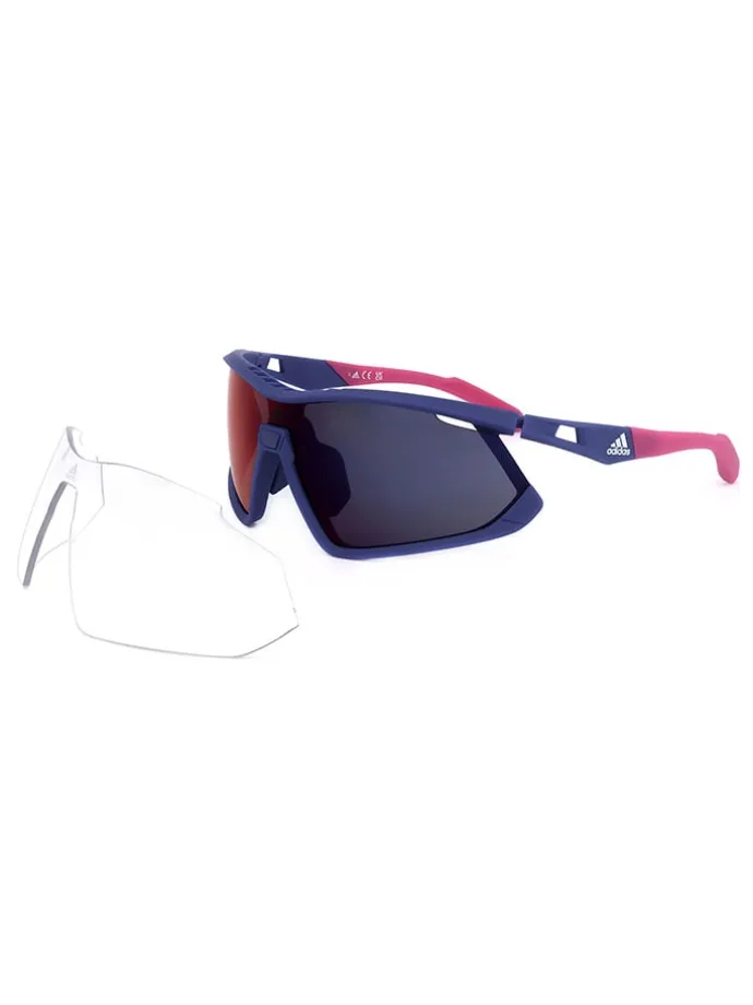 Uniseks zonnebril rood/donkerblauw