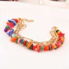 Vergulde armband met edelstenen