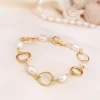 Vergulde armband met parels